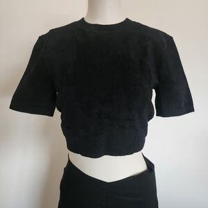 Brand New Witg Tags Fendi And Skims Black Cropped Top